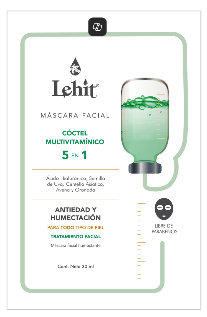 Máscara Facial Coctel Multivitamínico 5 en 1